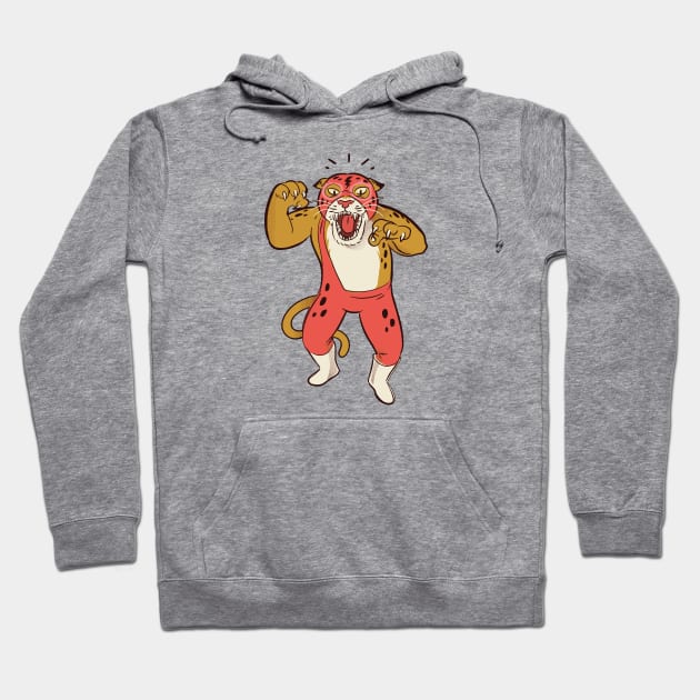 Fun & Colorful Jaguar Luchador Wrestler Sketch Drawing Hoodie by SLAG_Creative